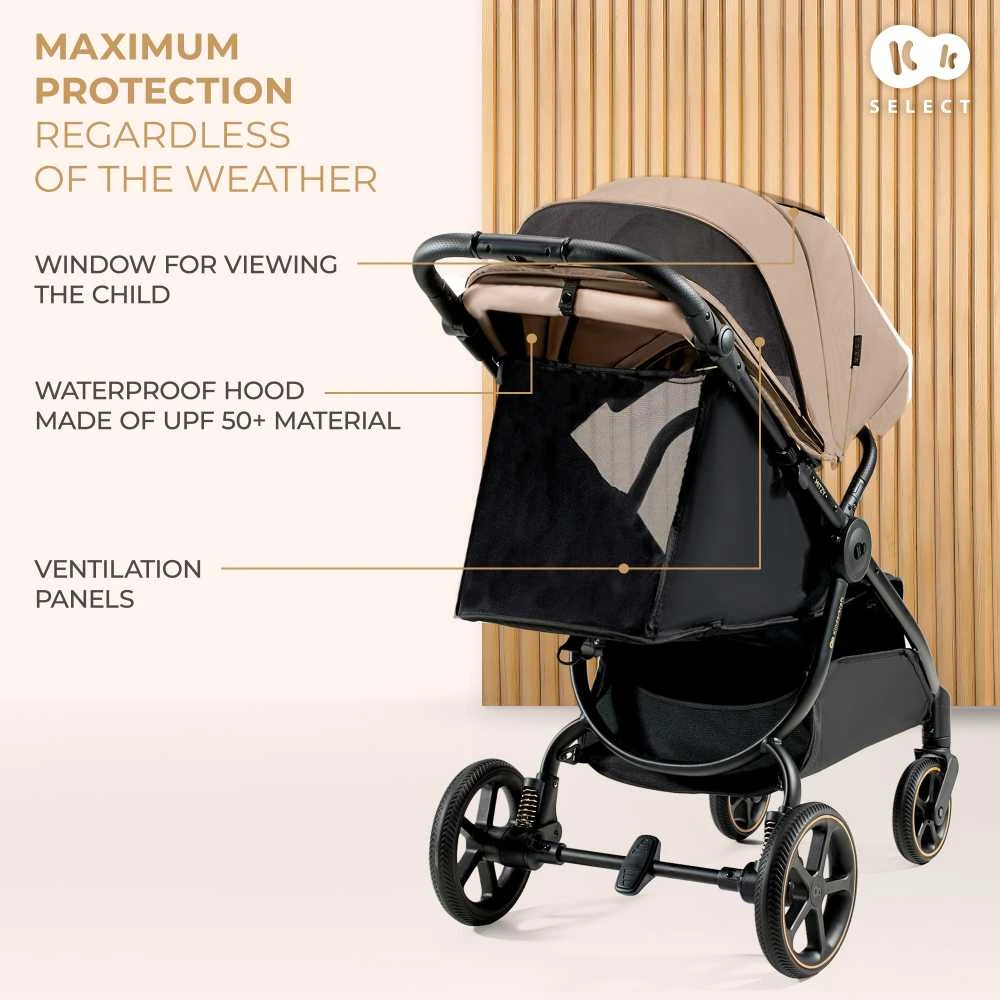 Vėžimėlis KINDERKRAFT MITZY LINEN BEIGE, KSMITZ00BEG0000