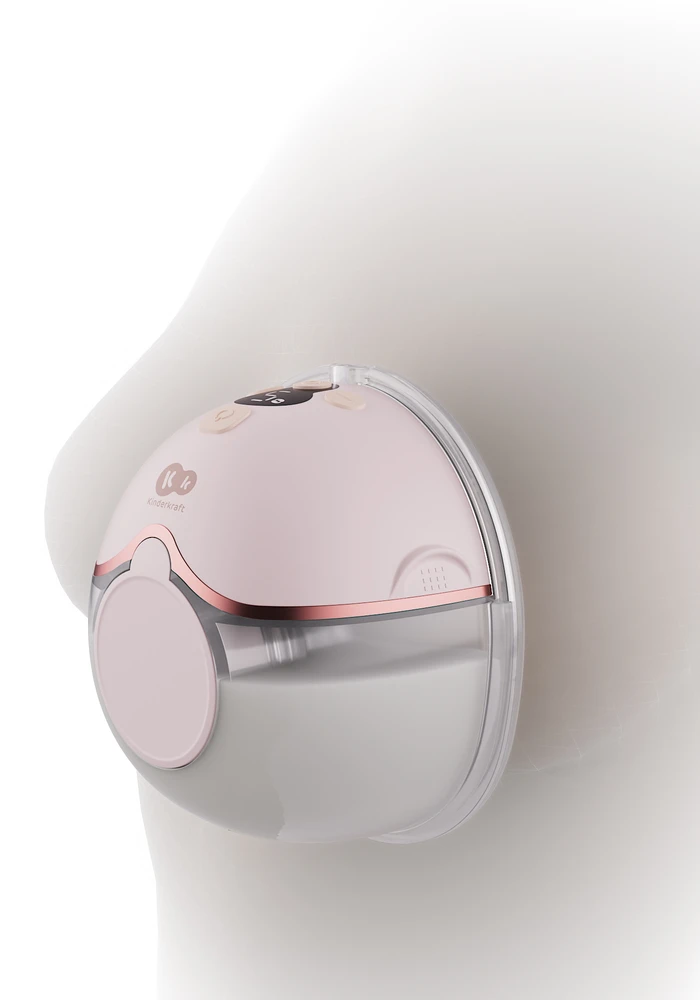 KINDERKRAFT viengubas nešiojamas elektrinis pientraukis MAMAFLOW, pink, KEMAFL00PNK0000