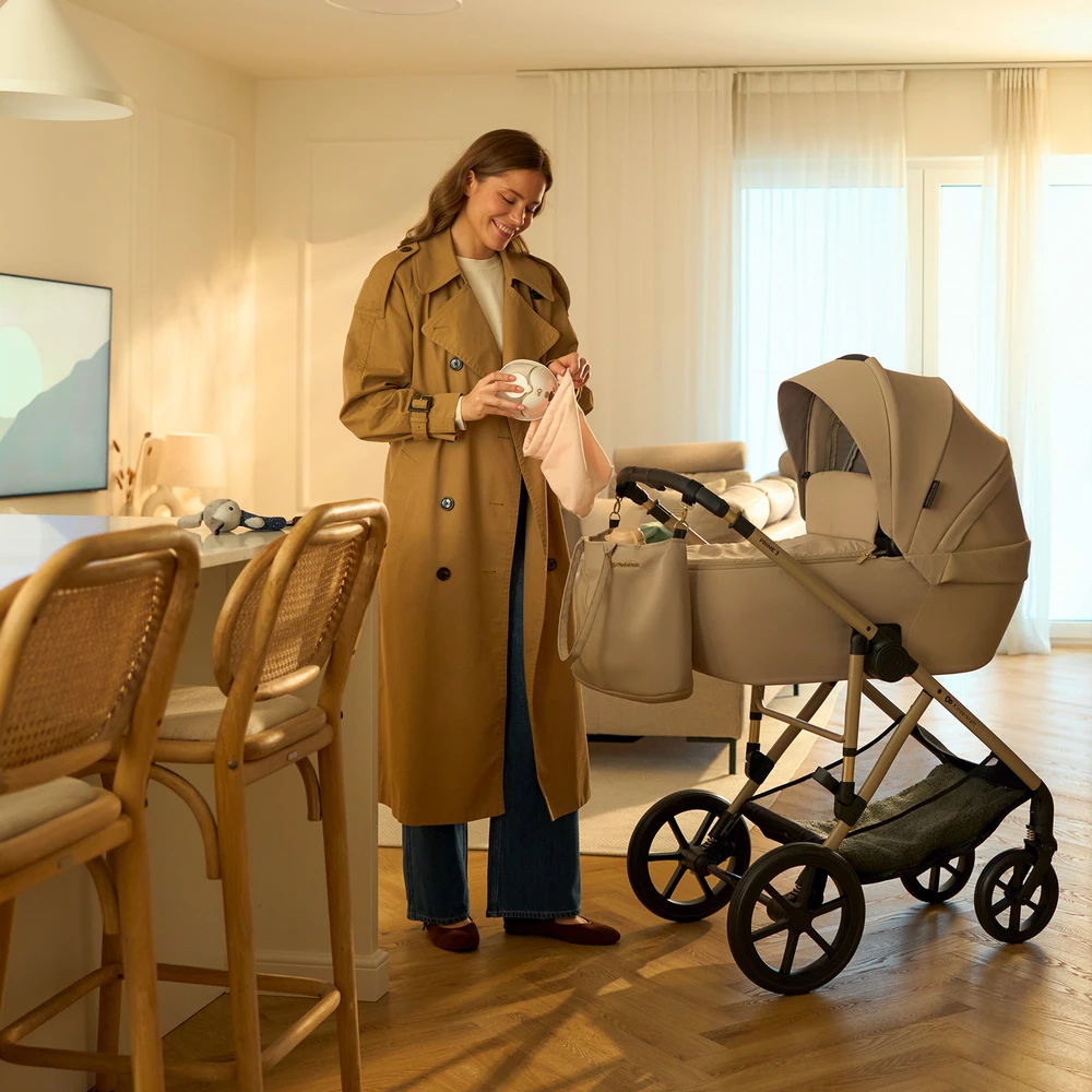 KINDERKRAFT viengubas nešiojamas elektrinis pientraukis MAMAFLOW, golden, KEMAFL00GLD0000