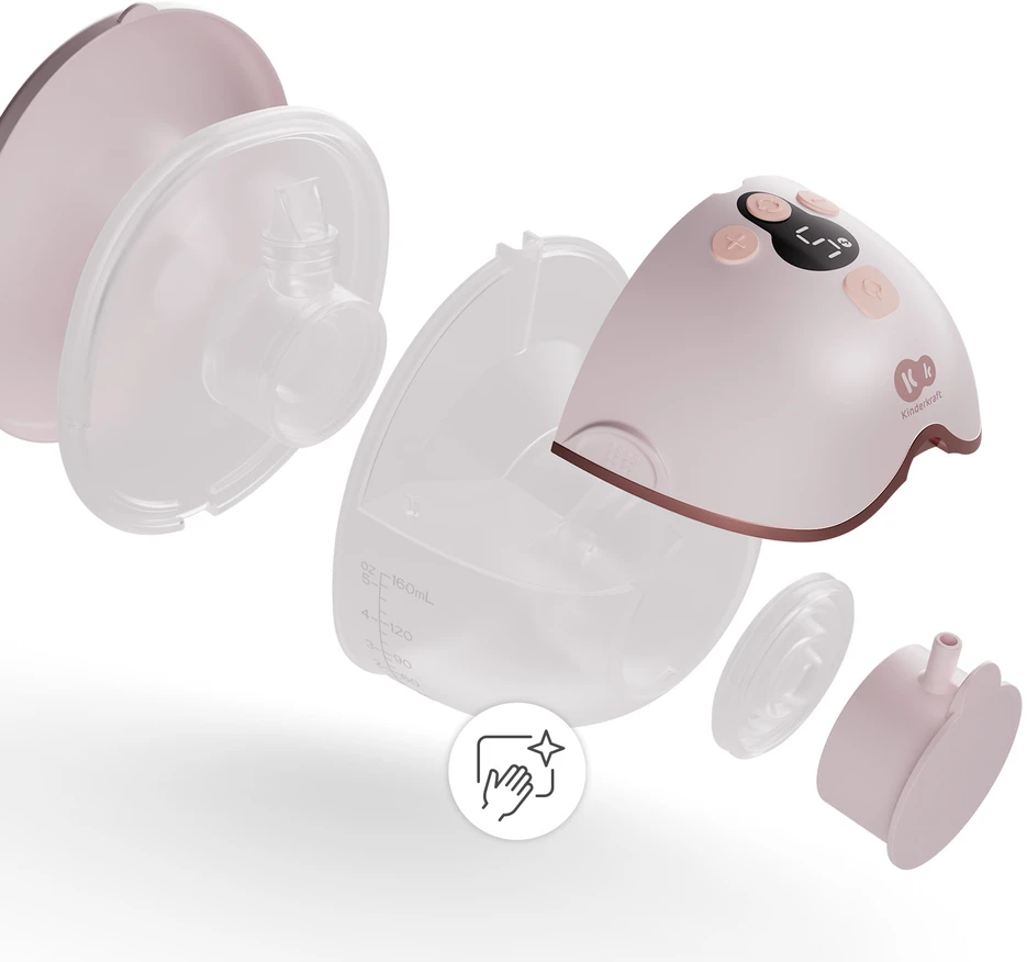 KINDERKRAFT viengubas nešiojamas elektrinis pientraukis MAMAFLOW, pink, KEMAFL00PNK0000