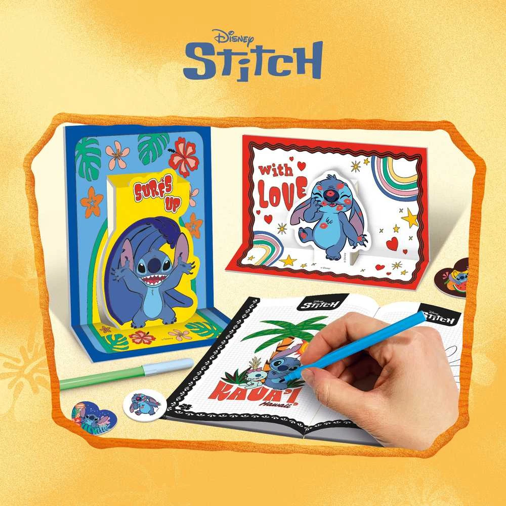 Lisciani STITCH spalvinimo ir piešimo rinkinys kuprinėje, 110674