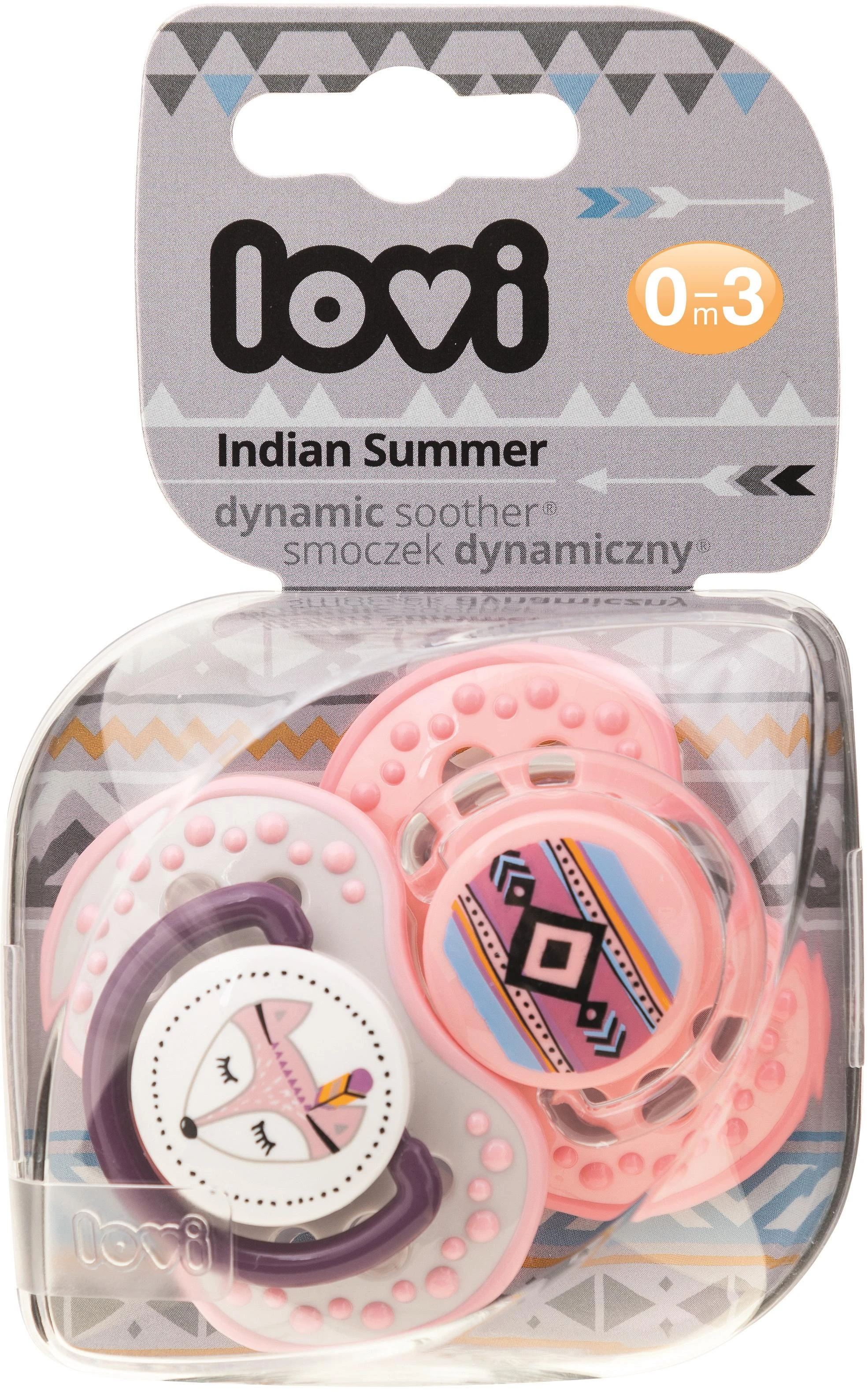LOVI dinaminis silikoninis čiulptukas INDIJOS VASARA, 0-3 mėn., 2 vnt., 22/855merg.