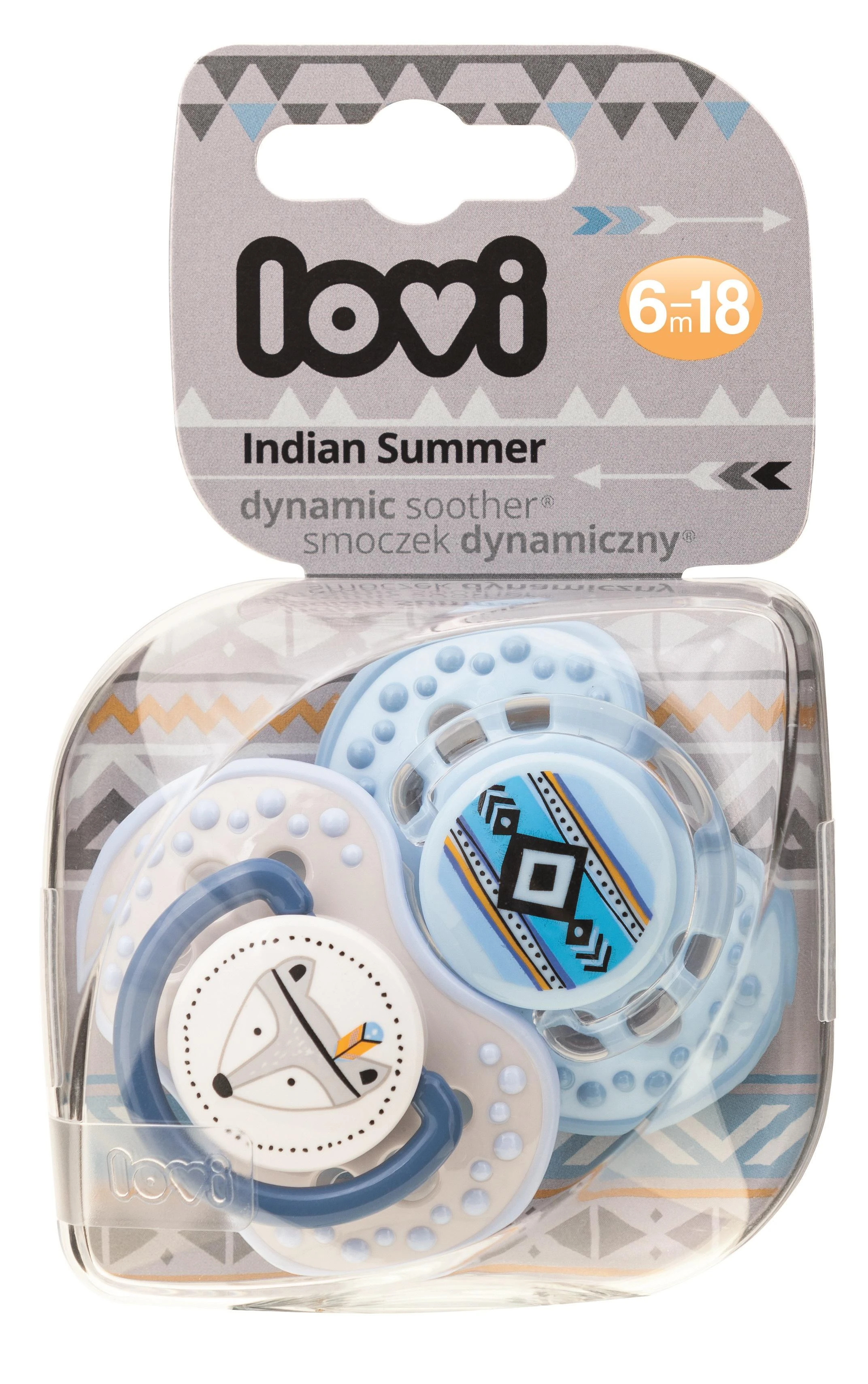 LOVI dinaminis silikoninis čiulptukas INDIJOS VASARA, 6-18 mėn., 2 vnt., 22/857berniukas