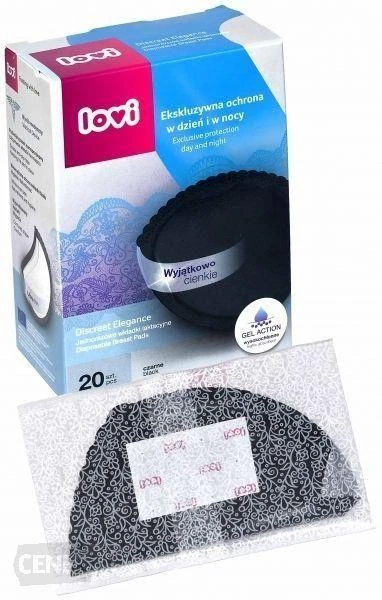 LOVI įklotai į liemenėlę DISCREET ELEGANCE, juoda, 20vnt, 19/611new