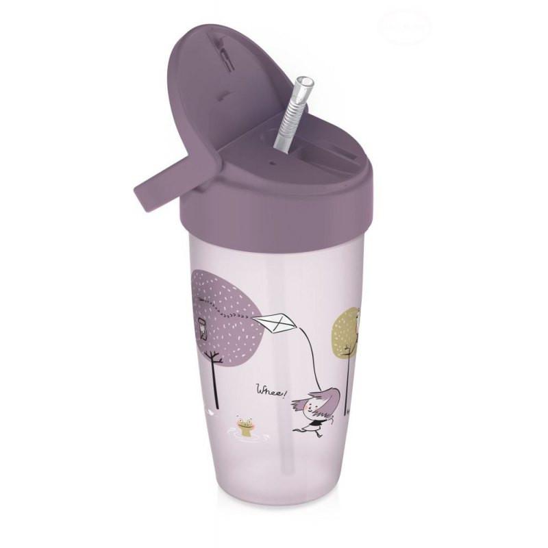 LOVI puodelis su šiaudeliu ACTIVE Lovely Girl, 350 ml, 35/355girl