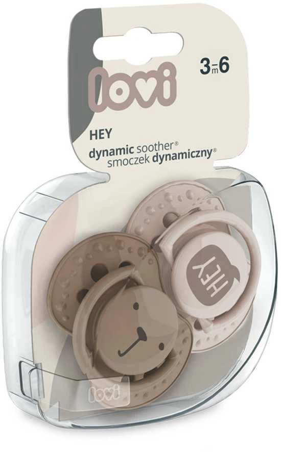 LOVI silikoninis dinaminis čiulptukas HEY GIRL, 3-6m, 2 vnt, ruda, 22/886girl