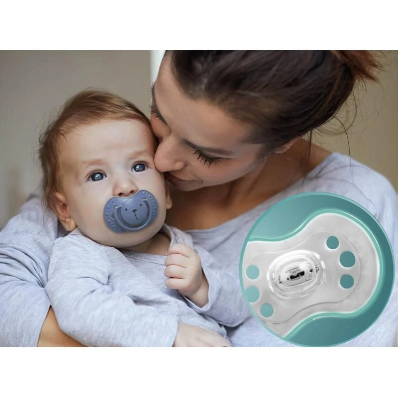 LOVI silikoninis dinaminis čiulptukas HEY BOY, 0-3m, 2 vnt, mėlynas/žalias, 22/885boy