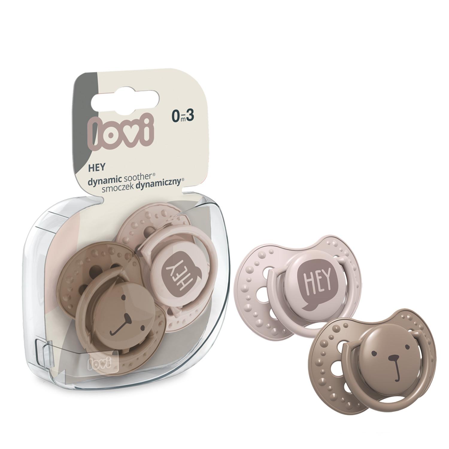 LOVI silikoninis dinaminis čiulptukas HEY GIRL, 0-3m, 2 vnt, ruda, 22/885girl