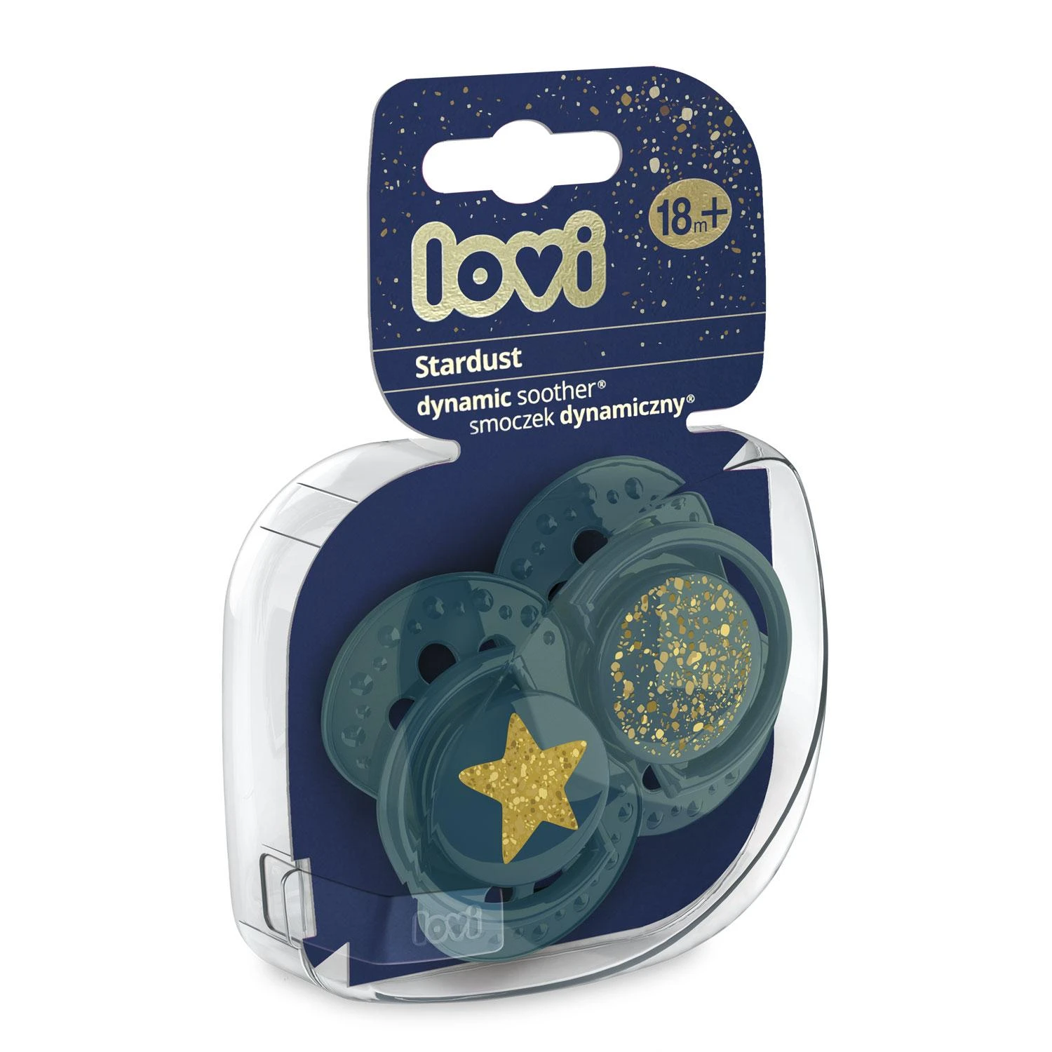 LOVI silikoninis dinaminis čiulptukas STARDUST, 18m+, 2 vnt, žalias, 22/895_green