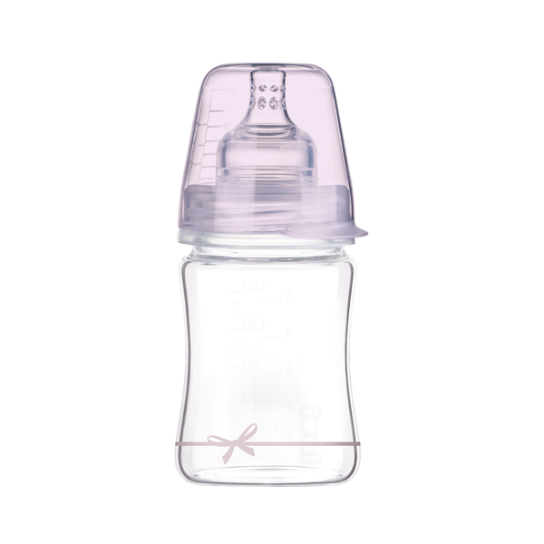 LOVI stiklinis buteliukas DIAMOND GLASS Baby Shower girl, 150 ml, 74/104girl