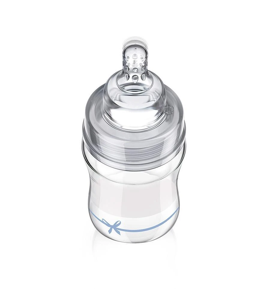 LOVI stiklinis buteliukas DIAMOND GLASS Baby Shower boy, 150 ml, 74/104boy