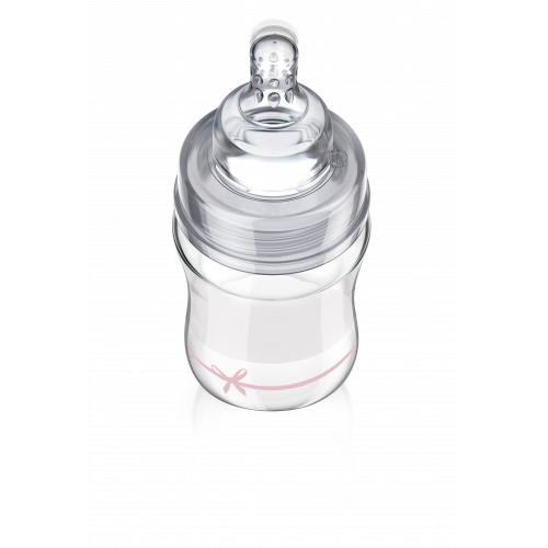 LOVI stiklinis buteliukas DIAMOND GLASS Baby Shower girl, 150 ml, 74/104girl
