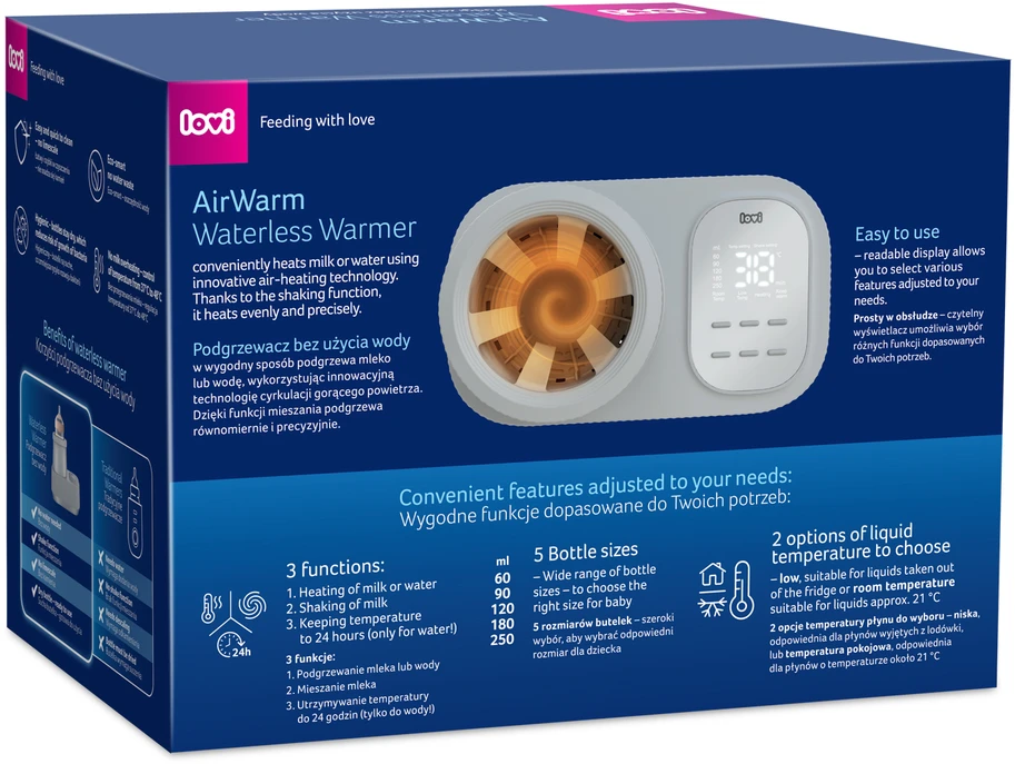 LOVI vandens nenaudojantis šildytuvas AirWarm, 12/222