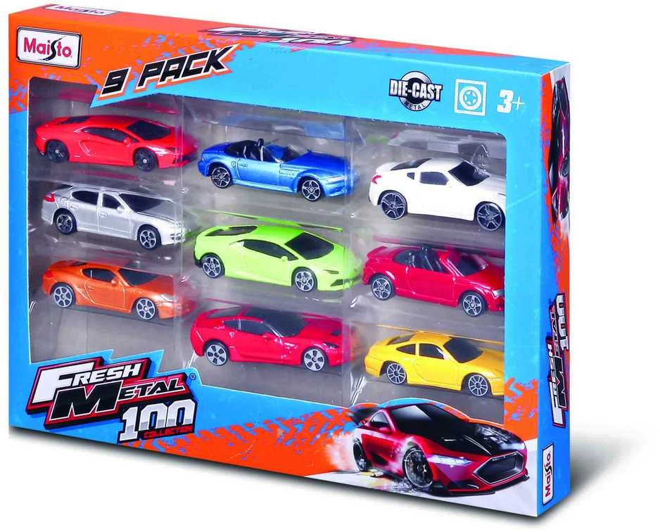 MAISTO DIE CAST auto modelių rinkinys Fresh Metal 3", 9 vnt., 11077