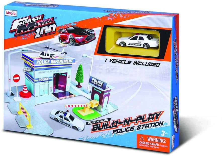 MAISTO DIE CAST žaidimų komplektas Fresh Metal Police Station, 12513