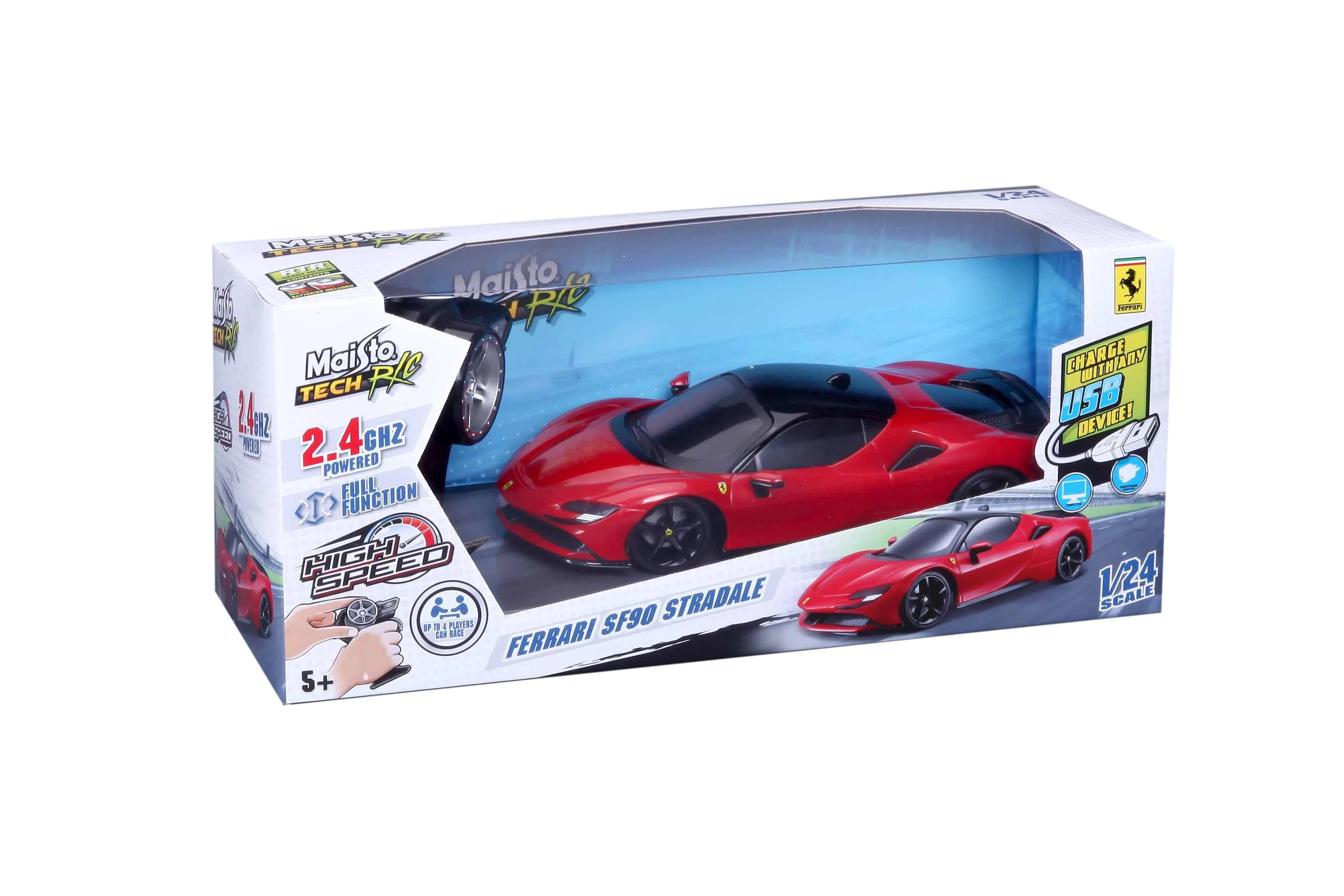 MAISTO TECH 1:24 automodelis Ferrari SF90 Stradaie, 82334