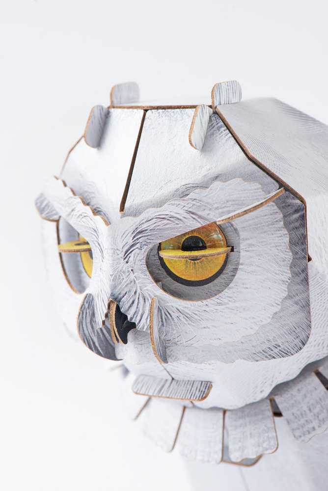 MAKEBUG 3D popierinė delionė Baltoji pelėda, MB-B-0009