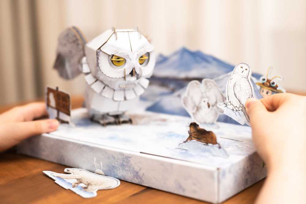 MAKEBUG 3D popierinė delionė Baltoji pelėda, MB-B-0009