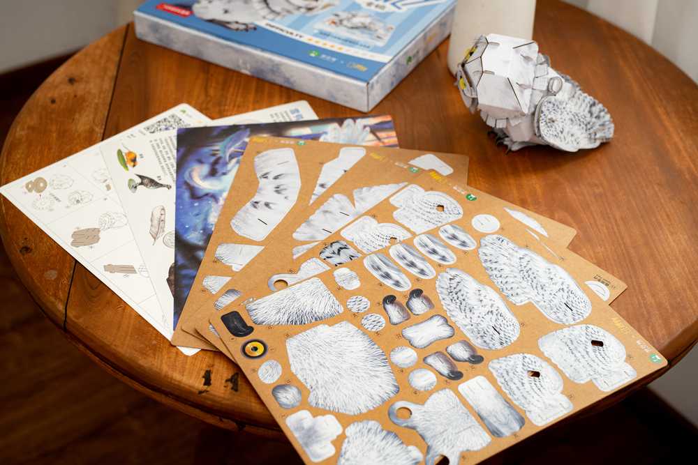 MAKEBUG 3D popierinė delionė Baltoji pelėda, MB-B-0009