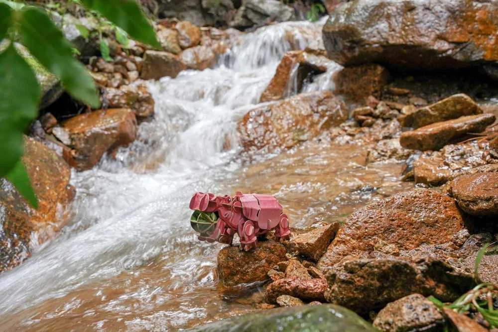 MAKEBUG 3D popierinė delionė Begemotas, MB-D-0019