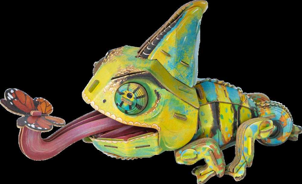MAKEBUG 3D popierinė delionė Chameleonas, MB-D-0050