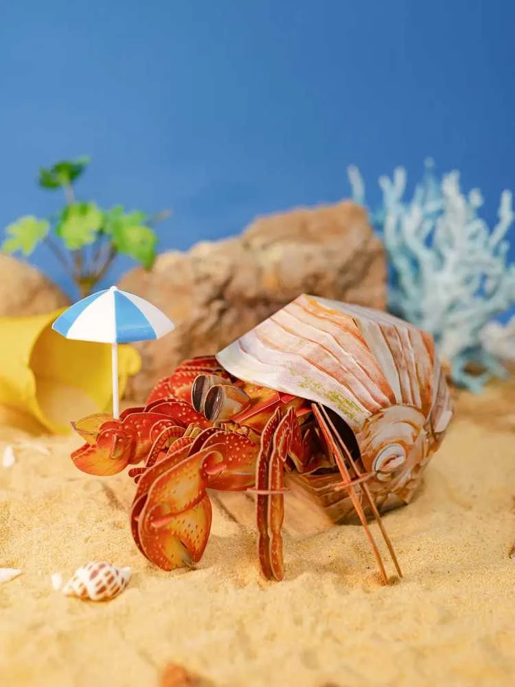 MAKEBUG 3D popierinė delionė Krabas atsiskyrėlis, MB-B-0008