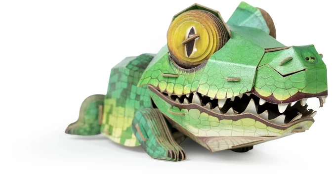 MAKEBUG 3D popierinė dėlionė Krokodilas, MB-D-0074