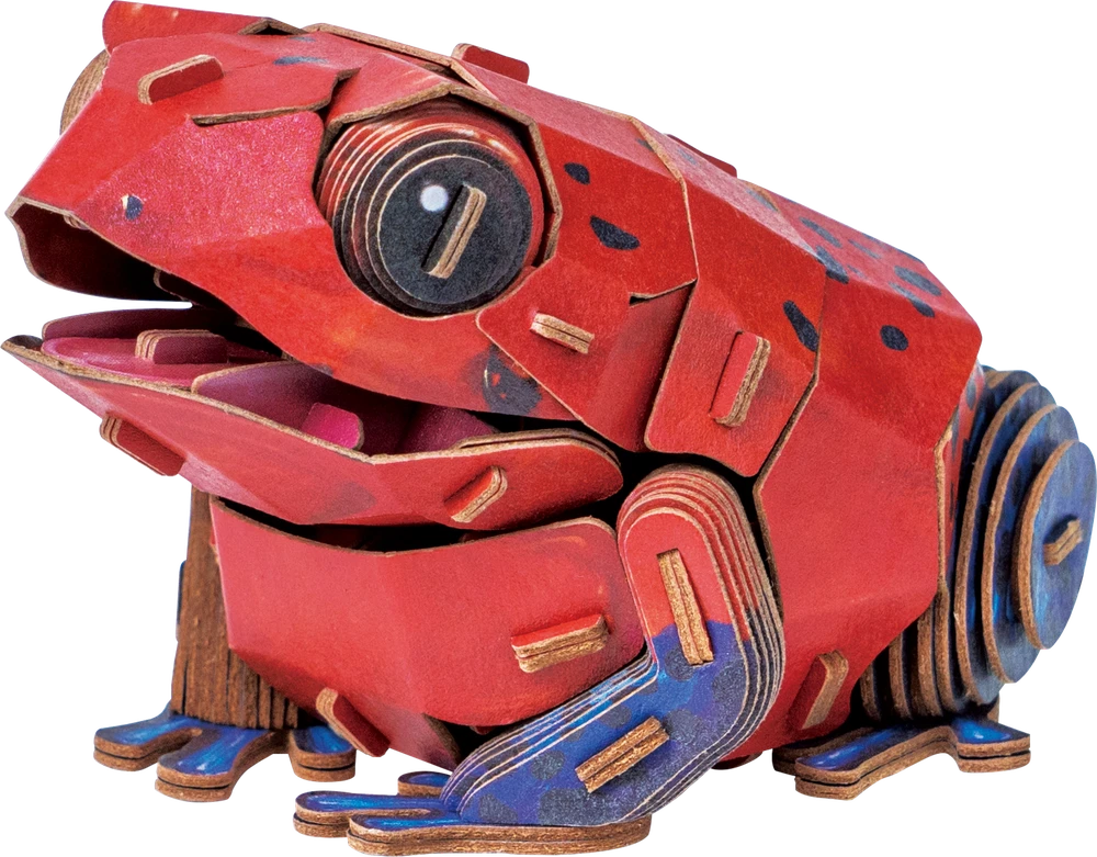 MAKEBUG 3D popierinė dėlionė Medlaipinė varlė, MB-D-0051