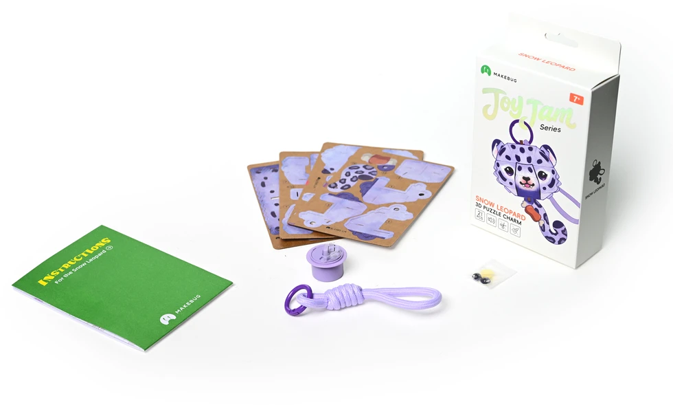 MAKEBUG 3D popierinė dėlionė Snieginis Leopardas, MD-D-0064