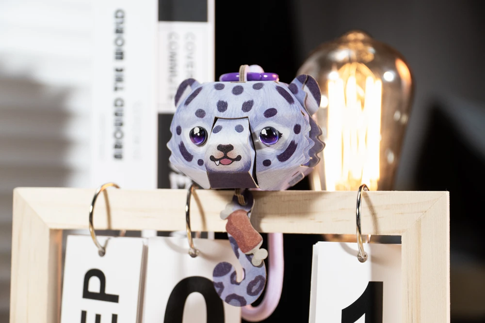 MAKEBUG 3D popierinė dėlionė Snieginis Leopardas, MD-D-0064