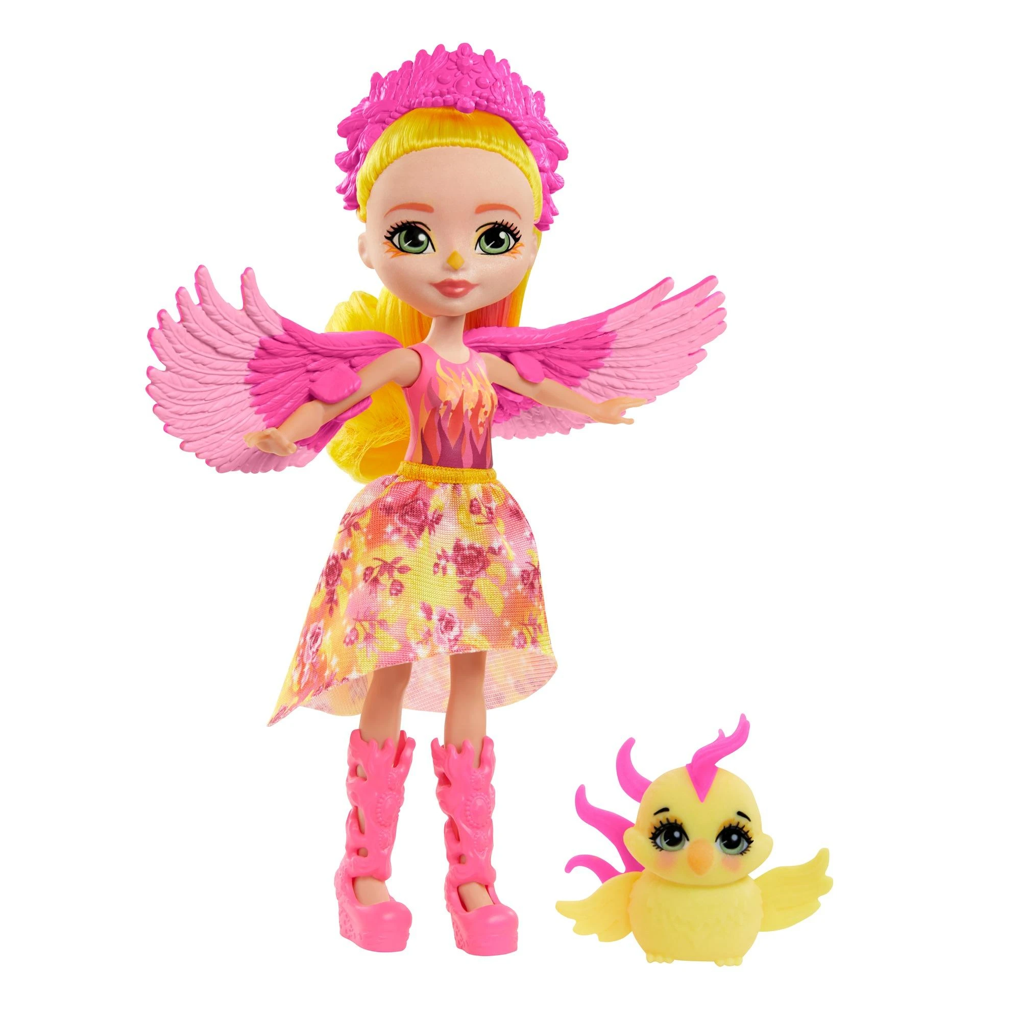 Enchantimals herojė feniksė Falonė su gyvūnėliu