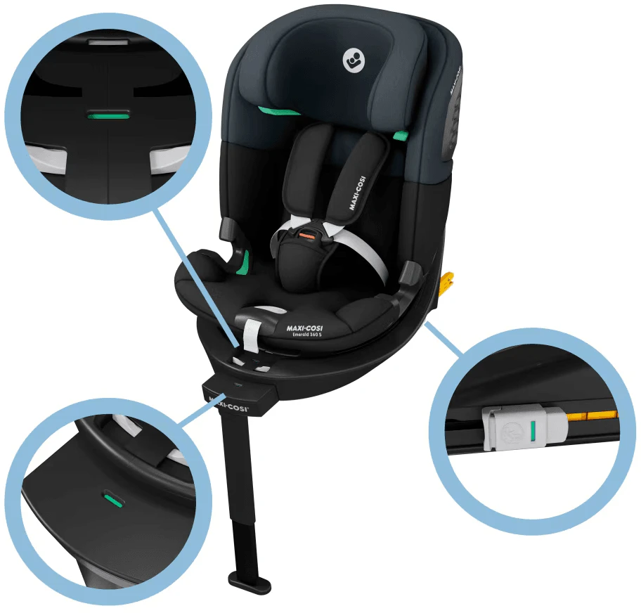 MAXI COSI automobilinė kėdutė EMERALD 360 S, 0-12 m., Tonal Juodas, 8620104110
