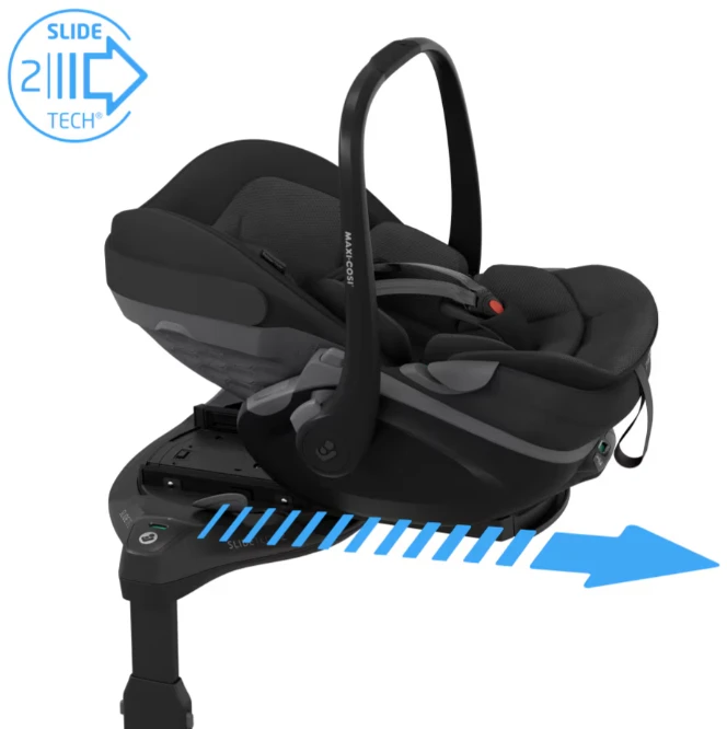 MAXI COSI automobilinė kėdutė-nešynė PEBBLE SLIDE PRO, Onyx Juodas, 40-87 cm., 8442508110