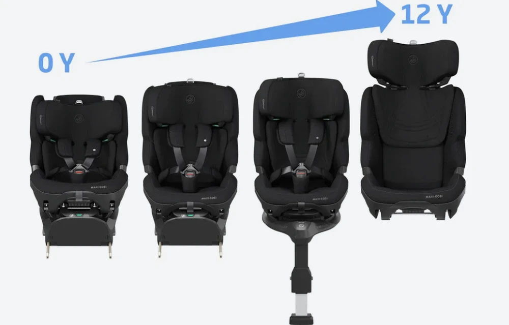 MAXI COSI automobilinė kėdutė PEARL XL SLIDE PRO, Authentic Juodas, 61-150 cm., 8623251110