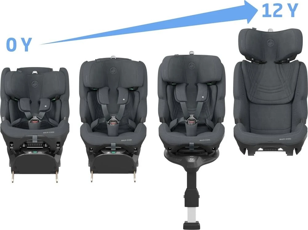 MAXI COSI automobilinė kėdutė PEARL XL SLIDE PRO, Authentic Graphite, 61-150 cm., 8623251110