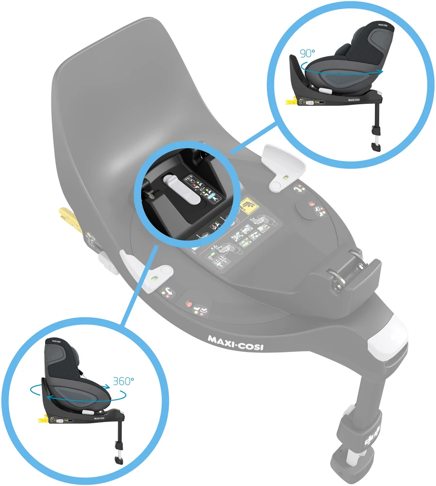MAXI COSI FamilyFix 360 bazė automobilinei kėdutei Juodas, 8043010110