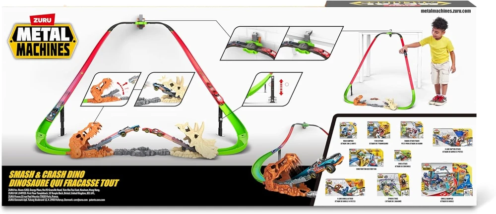 Metalmash METAL MACHINES trasos ir 2 automobilių žaidimo rinkinys Smash & Crash, 1 serija, asort., 67132