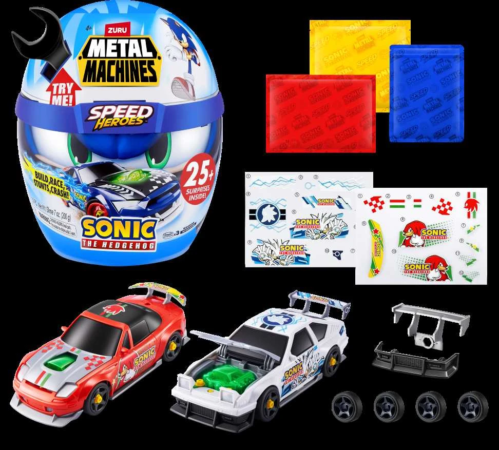 Metalmash METAL MACHINES surenkamas automodelis Sonic The Hedgehog, asort., 67128