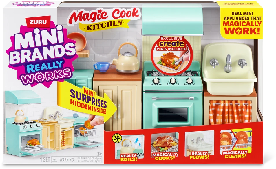 MINIBRANDS MINI BRANDS miniatiūrų rinkinys Magic Cook Kitchen, 77858
