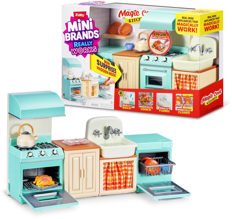 MINIBRANDS MINI BRANDS miniatiūrų rinkinys Magic Cook Kitchen, 77858