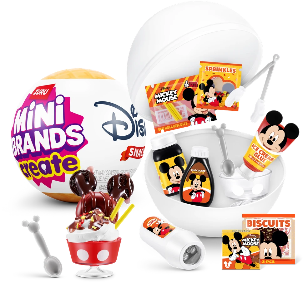 MINIBRANDS MINI BRANDS Disney miniatiūrų rinkinys Snacks Create, 77708GQ1