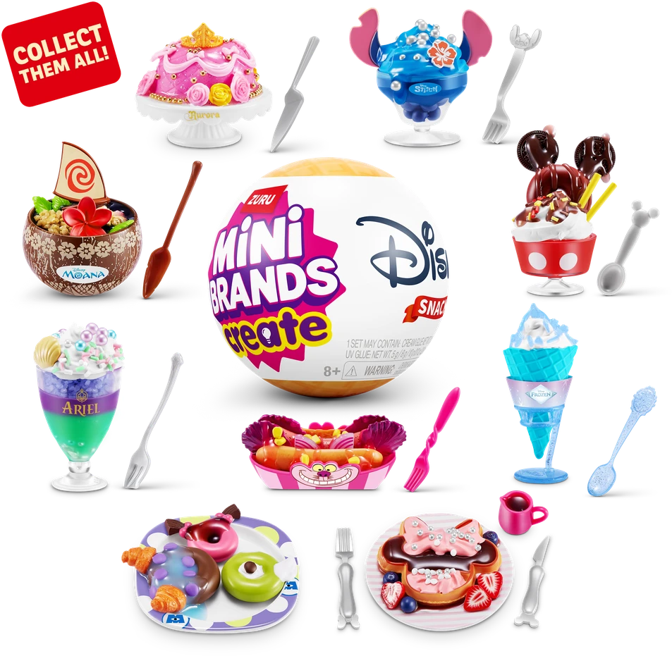 MINIBRANDS MINI BRANDS Disney miniatiūrų rinkinys Snacks Create, 77708GQ1