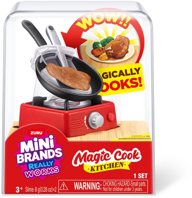 MINIBRANDS MINI BRANDS miniatiūrų rinkinys Magic Cook Kitchen, 1 serija, asort., 77789UQ1