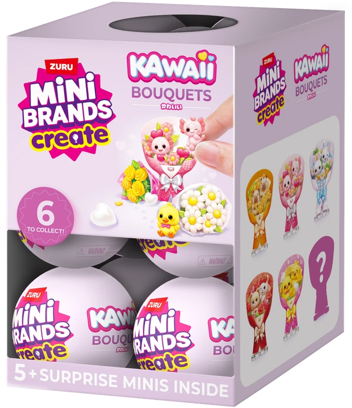 MINIBRANDS MINI BRANDS miniatiūrų rinkinys Kawaii Bouquet, 1 serija, asort., 77844GQ1