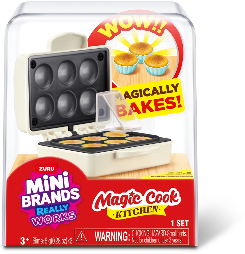 MINIBRANDS MINI BRANDS miniatiūrų rinkinys Magic Cook Kitchen, 1 serija, asort., 77789UQ1