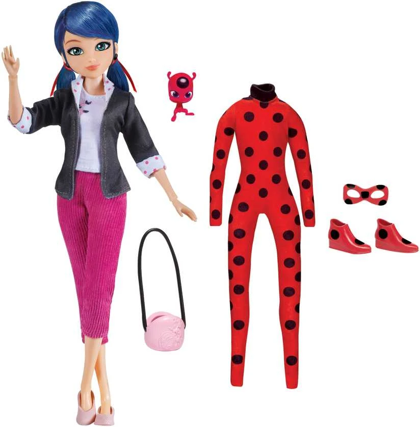 MIRACULOUS lėlė su aksesuarais SUPER SECRET MARINETTE W/ LADYBUG OUTFIT, 50355