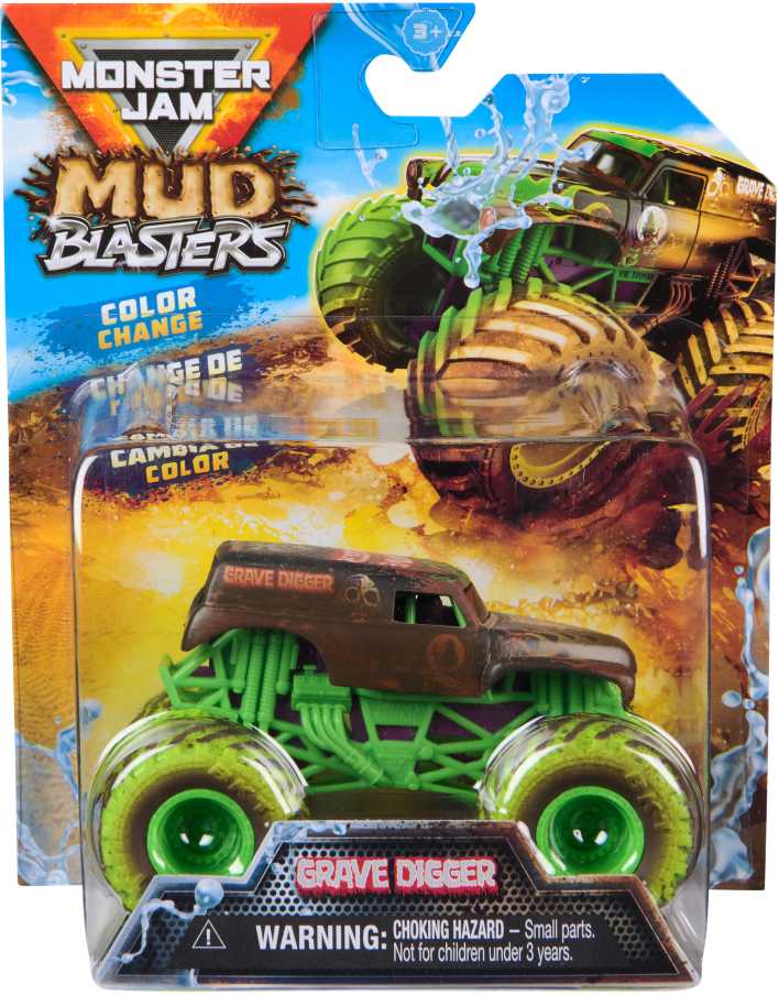 MONSTER JAM 1:64 spalvą keičiantis visureigis Mud Blasters, asort., 6072638