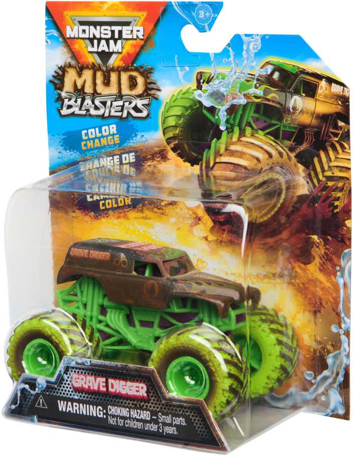 MONSTER JAM 1:64 spalvą keičiantis visureigis Mud Blasters, asort., 6072638