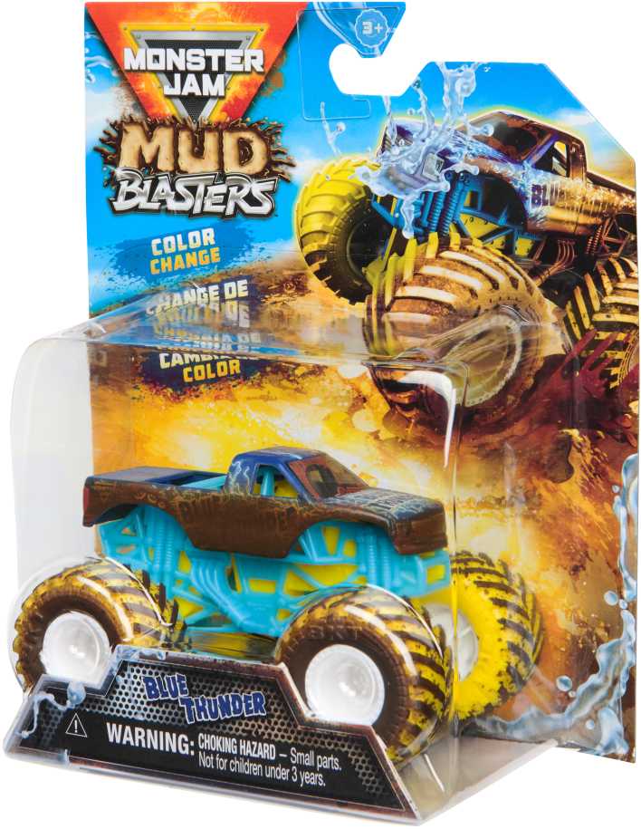 MONSTER JAM 1:64 spalvą keičiantis visureigis Mud Blasters, asort., 6072638