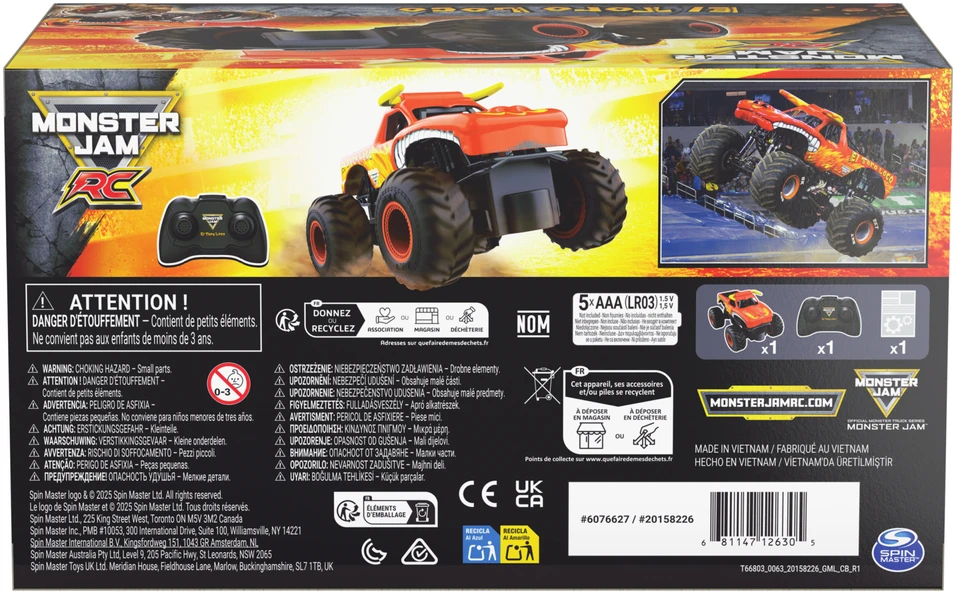 MONSTER JAM RC 1:24 visureigis El Toro Loco, 6076631